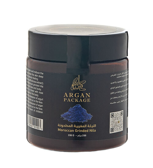 بودرة نيلة مغربية مطحونة للتجميل بحجم 200 جرام