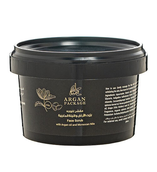 مقشر للوجه بزيت الأرغان و النيلة المغربية 250 جرام