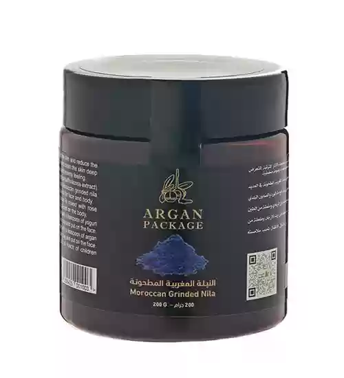 بودرة نيلة مغربية مطحونة للتجميل بحجم 200 جرام