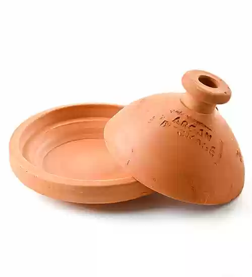 طاجن طبخ مغربي فخار مقاس 25 سم مربع